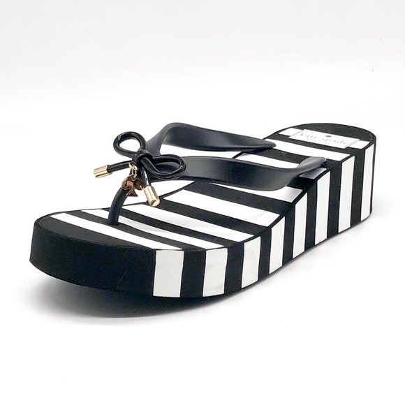 kate spade Shoes - Kate Spade Rhett Striped Wedge Flip Flops